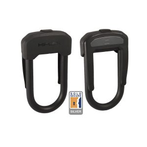 HIPLOK D LOCK 13MM X 14 X 7CM HARDENED STEEL (SILVER SOLD SECURE): BLACK 13MM X 14 X 7CM HLD1AB