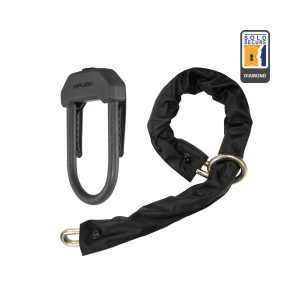 HIPLOK DXXL D-LOCK & CHAIN COMBO: BLACK  ZFHLDXXL
