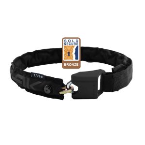 HIPLOK LITE WEARABLE CHAIN LOCK 6MM X 75CM - WAIST 24-44 INCHES (BRONZE SOLD SECURE): BLACK 6MM X 75CM HLLT1AB